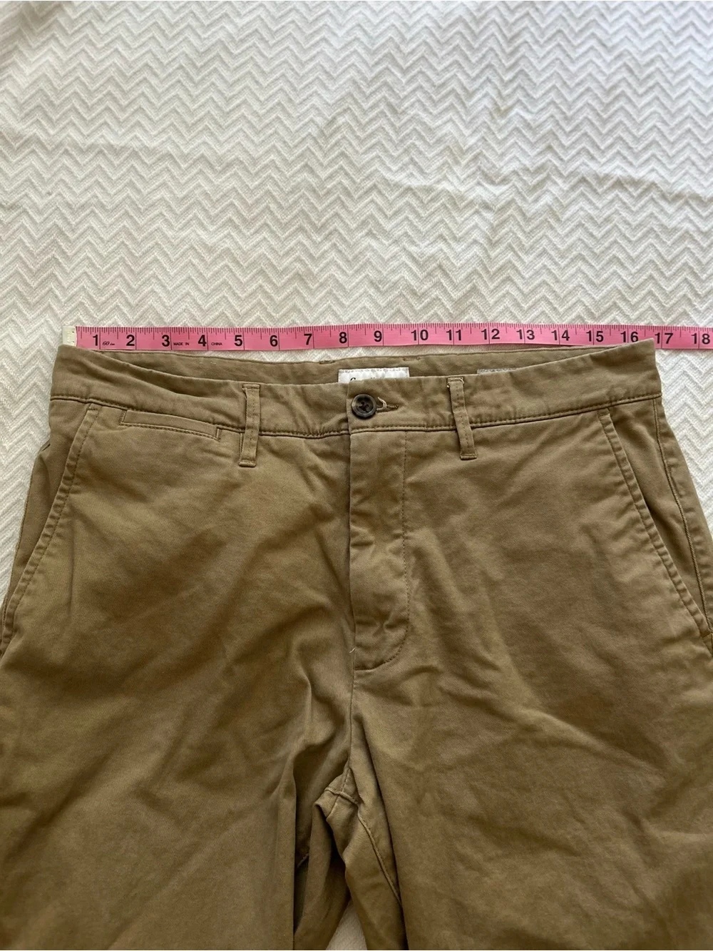 Goodfellow the every wear chino mens tan pants size 34x32